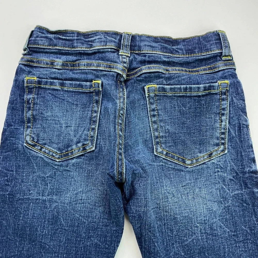Gymboree Blue Girlfriend Jeans Kids Size 7 Adjustable Waist Dark Wash Stretch